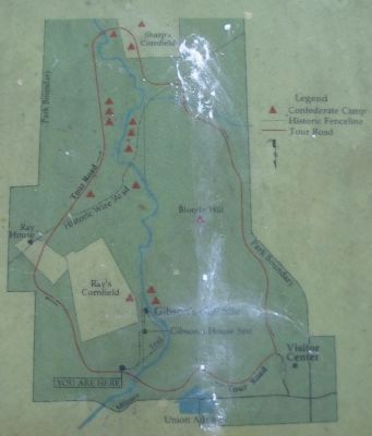 Confederate Camp Map. Click for full size. Confederate Camp Map image. Click for full size.