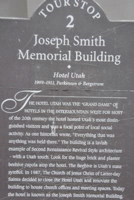 Tour Stop #2 on the Utah Heritage Foundation Downtown Walking Tour image. Click for full size.