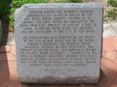 New Haven Water Company Marker. Click for full size. New Haven Water Company Marker image. Click for full size.