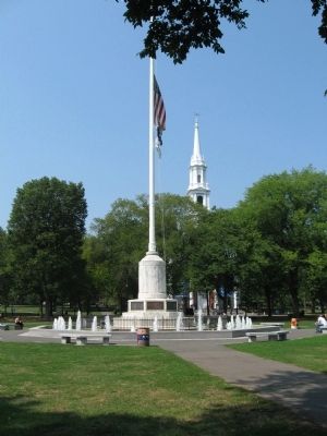 The Fountain Around the Memorial Flagpole image. Click for full size.