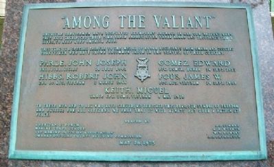 "Among the Valiant" Marker. Click for full size. "Among the Valiant" Marker image. Click for full size.