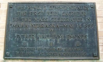 First Mass in Omaha Marker image. Click for full size.