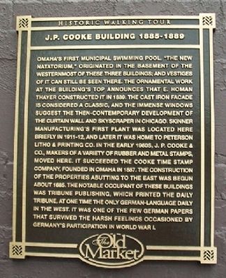 J.P. Cooke Building 1885-1889 Marker image. Click for full size.