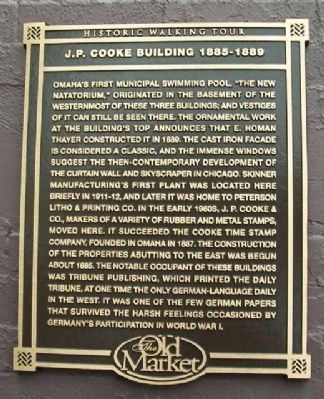 J.P. Cooke Building 1885-1889 Marker image. Click for full size.