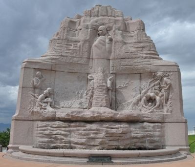 East Face of the Monument with Dedication Plaque image. Click for full size.