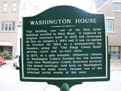 Washington House Marker image. Click for full size.