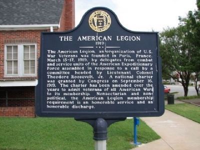The American Legion 1919 Marker. Click for full size. The American Legion 1919 Marker image. Click for full size.
