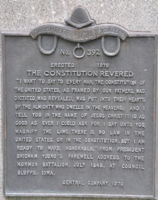 The Constitution Revered Marker image. Click for full size.