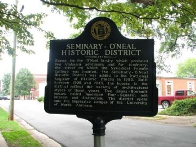 Seminary ~O'Neal Historic District Marker image. Click for full size.