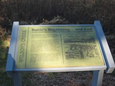 Battle's Beginning ... and End Marker image. Click for full size.