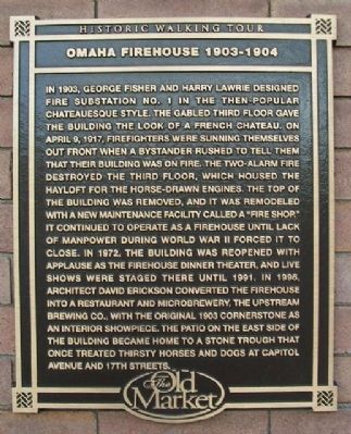 Omaha Firehouse 1903-1904 Marker image. Click for full size.