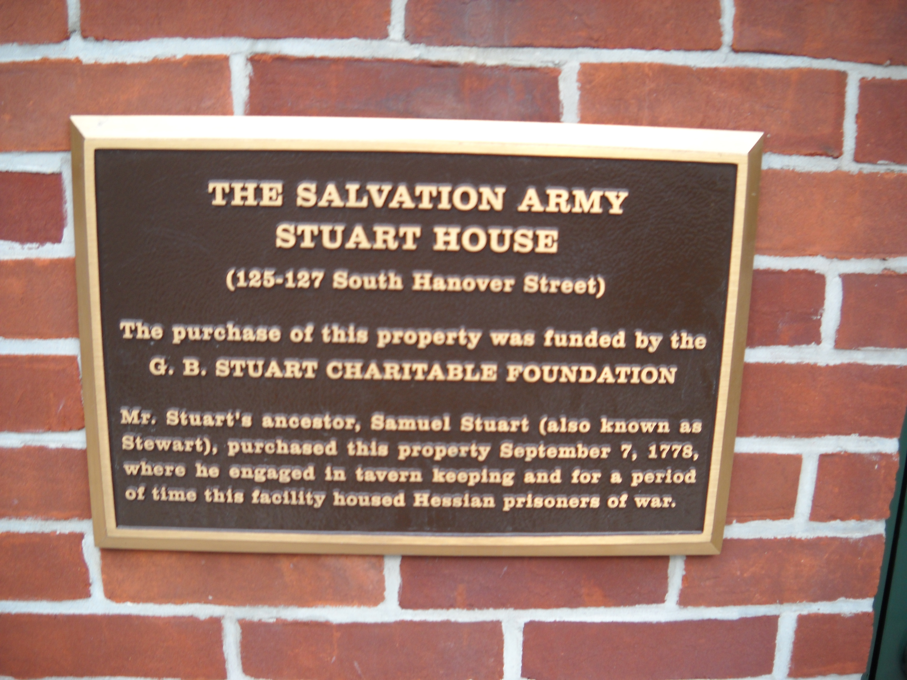 The Salvation Army Marker