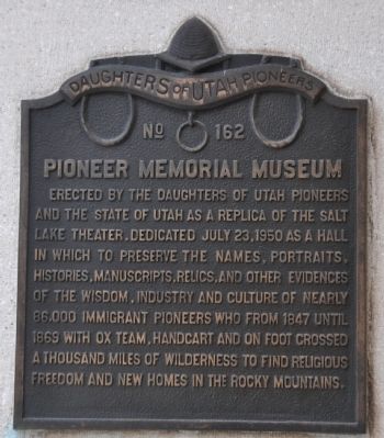 Pioneer Memorial Museum Marker image. Click for full size.