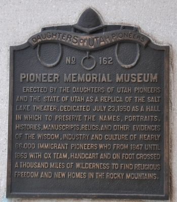 Pioneer Memorial Museum Marker. Click for full size. Pioneer Memorial Museum Marker image. Click for full size.