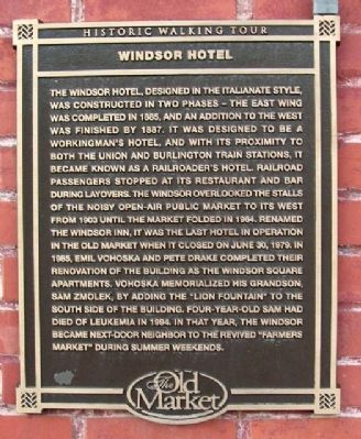 Windsor Hotel Marker image. Click for full size.