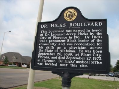 Dr. Hicks Boulevard Marker image. Click for full size.