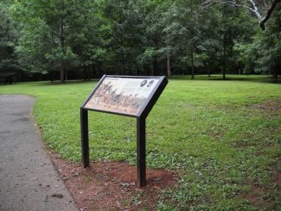 Marker at Guilford Courthouse NMP. Click for full size. Marker at Guilford Courthouse NMP image. Click for full size.
