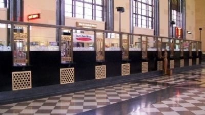 Omaha Union Station Ticket Windows. Click for full size. Omaha Union Station Ticket Windows image. Click for full size.