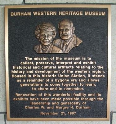 Durham Museum Marker. Click for full size. Durham Museum Marker image. Click for full size.