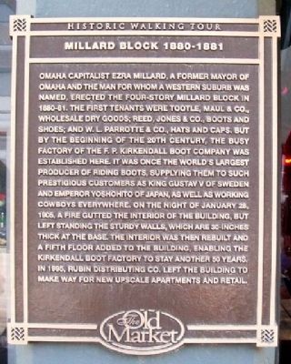 Millard Block 1880-1881 Marker image. Click for full size.