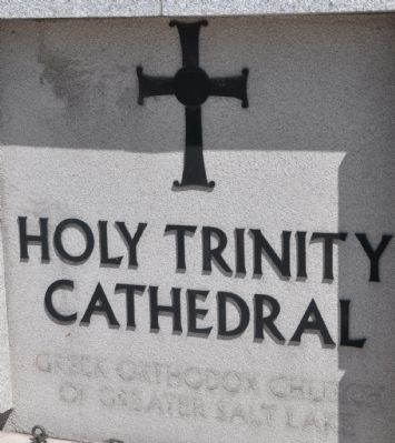 Holy Trinity Cathedral Sign image. Click for full size.