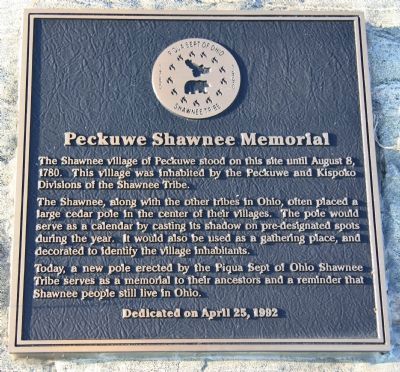 Peckuwe Shawnee Memorial Marker image. Click for full size.