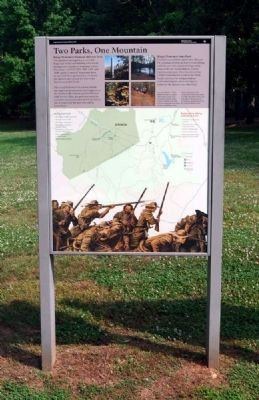 Two Parks, One Mountain Marker. Click for full size. Two Parks, One Mountain Marker image. Click for full size.