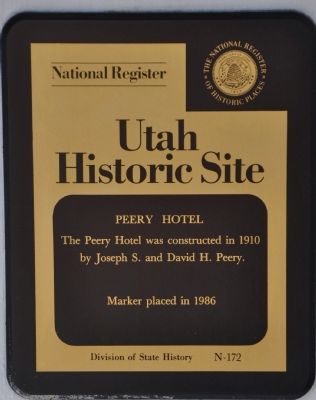 Peery Hotel Marker image. Click for full size.
