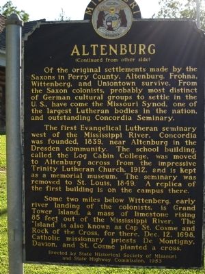 Altenburg Marker (back) image. Click for full size.