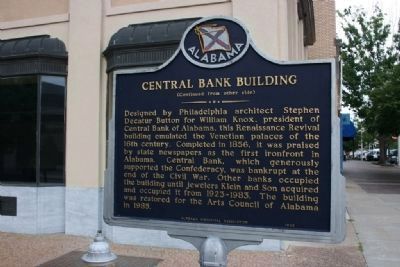 The Lightning Route / Central Bank Building Marker Side B image. Click for full size.