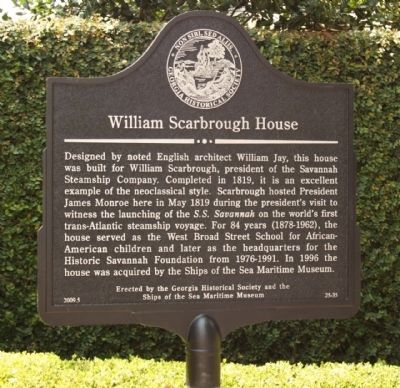 William Scarbrough House Marker image. Click for full size.