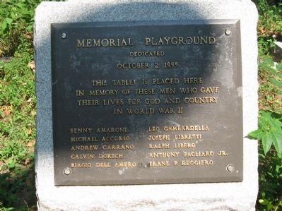 Memorial Playground Marker image. Click for full size.