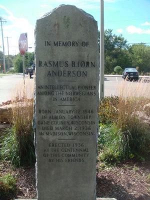 Rasmus Bjrn Anderson Memorial image. Click for full size.