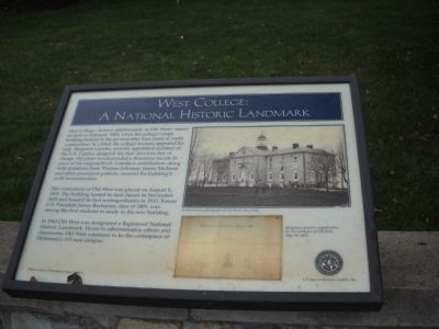 West College: A National Historic Landmark Marker image. Click for full size.