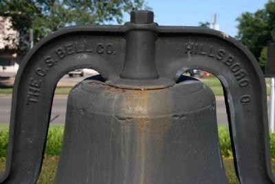 Cast Iron Bell Markings (C.S. Bell Company Hillsboro Ohio) image. Click for full size.