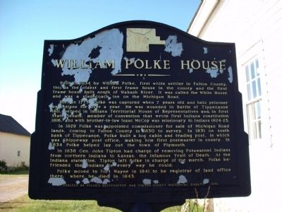 Obverse View - - William Polke House Marker image. Click for full size.