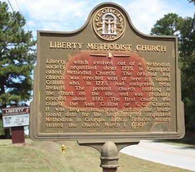 Liberty Methodist Church Marker image. Click for full size.