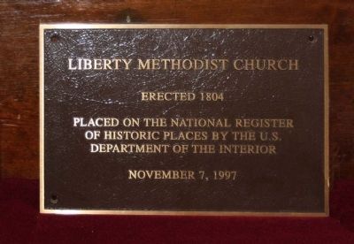 Liberty Methodist Church National Register of Historic Places. Click for full size. Liberty Methodist Church National Register of Historic Places image. Click for full size.