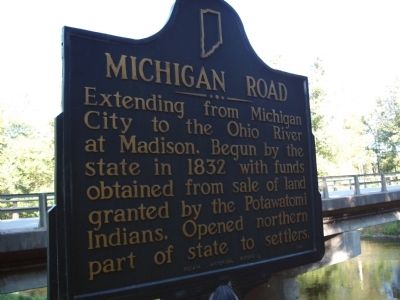 Obverse Side - - Michigan Road Marker image. Click for full size.
