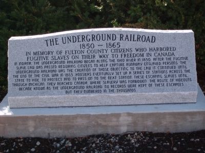 The Underground Railroad Marker. Click for full size. The Underground Railroad Marker image. Click for full size.