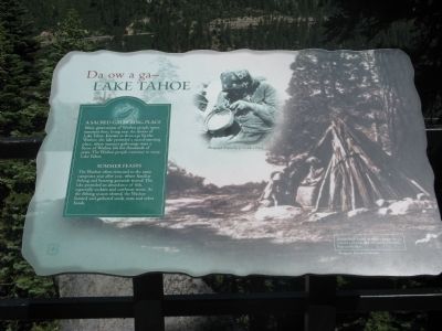 Da ow a ga – Lake Tahoe Marker. Click for full size. Da ow a ga – Lake Tahoe Marker image. Click for full size.