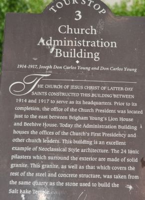 Church Administration Building Marker. Click for full size. Church Administration Building Marker image. Click for full size.