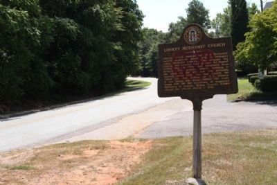 Liberty Methodist Church Marker, looking south along Liberty Church Road image. Click for full size.
