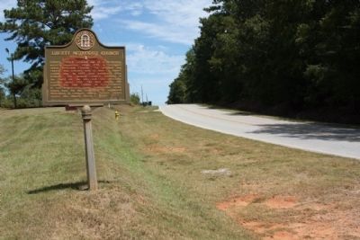 Liberty Methodist Church Marker, looking north image. Click for full size.