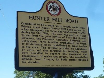 Hunter Mill Road Marker image. Click for full size.