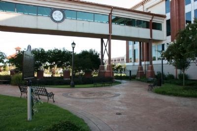 Margaret M. DuPont Marker and the Municipal Plaza. Click for full size. Margaret M. DuPont Marker and the Municipal Plaza image. Click for full size.