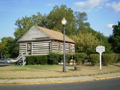 Shinn-Curtis Log House and Marker image. Click for full size.