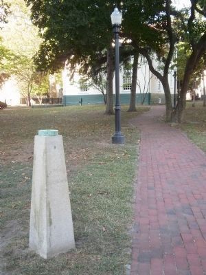 Lat. & Long. Marker at rear of court house image. Click for full size.