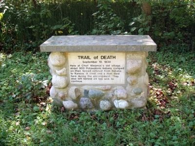 Wide View - - Trail of Death Marker. Click for full size. Wide View - - Trail of Death Marker image. Click for full size.