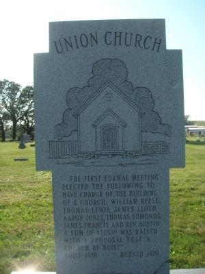 Union Church Marker. Click for full size. Union Church Marker image. Click for full size.